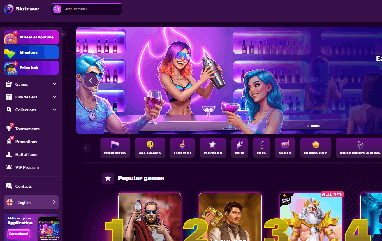 Slotrave Casino – 8.779 tragaperras de 134 proveedores incluyendo Evoplay